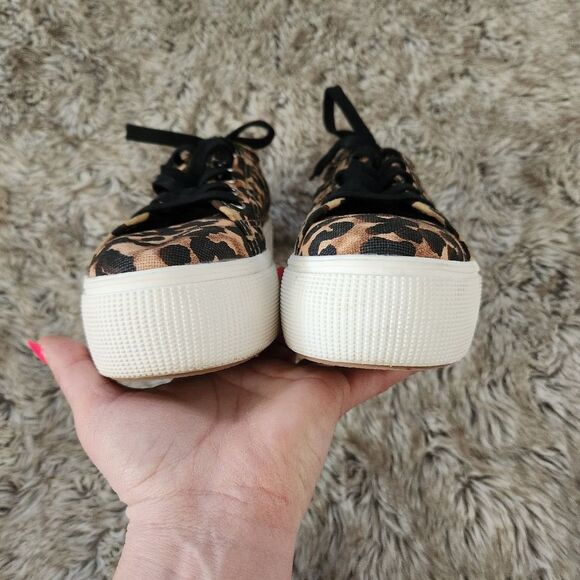 Steve Madden Emmi Leopard Print Platform Sneakers Size 8.5 - Picture 5 of 9